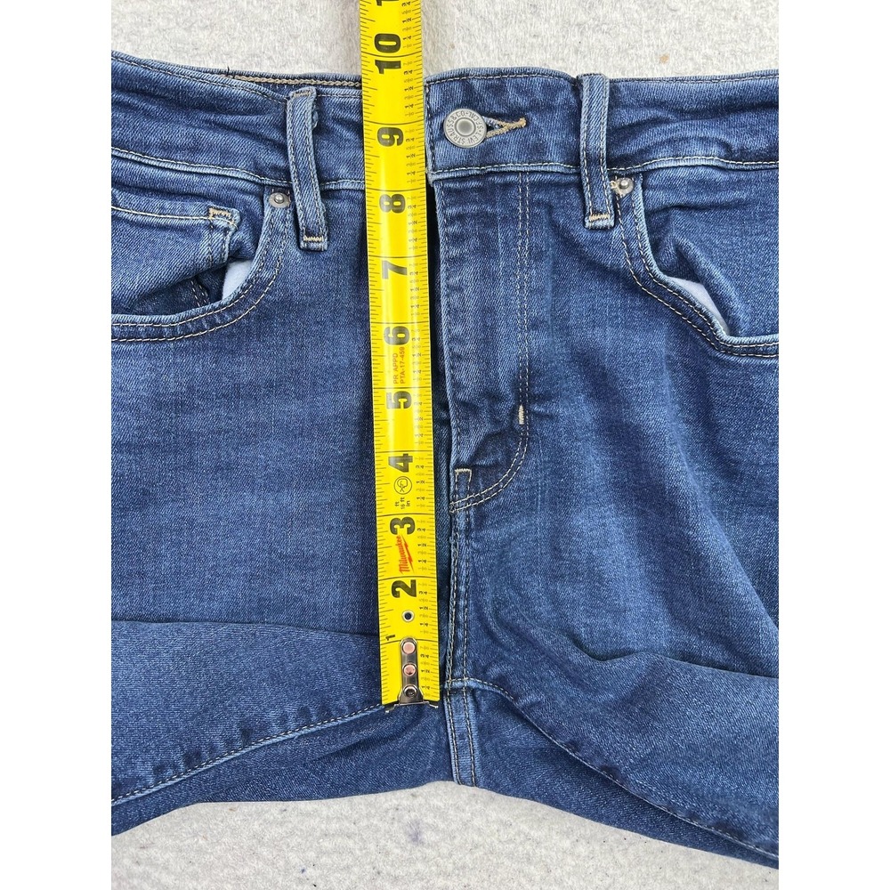 Levis Premium 721 High Rise Skinny Jeans Womens 26x29 Blue Distressed Denim - Picture 12 of 15